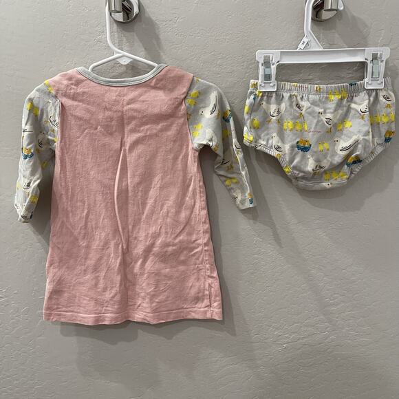 Baby Boden Pink Chicken Long Sleeve Dress & Bloomers - Picture 8 of 8